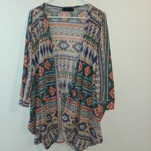 FTF Fit to Fashion Southwest Aztec Cardigan Sz 1